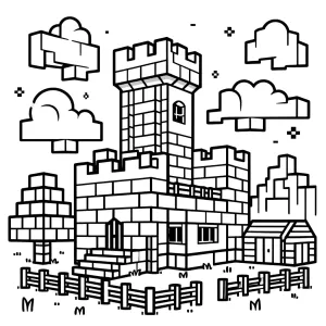 Buildings Coloring Pages