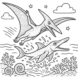 Pterodactyl Racing Ichthyosaur
