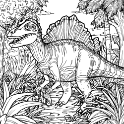 Spinosaurus In Swamp Close Up
