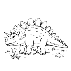 Stegosaurus On Rocky Plateau
