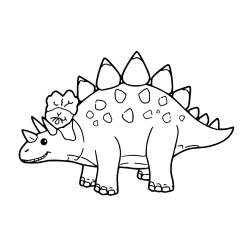 Stegosaurus With Flower Crown