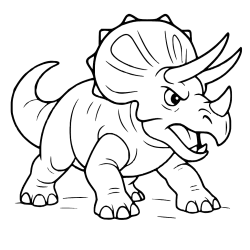 Triceratops Roaring Stance