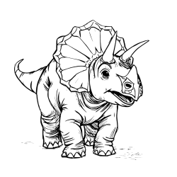 Triceratops Three Quarter Detailed