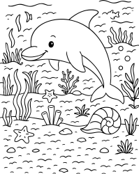 Dolphin Underwater Scene