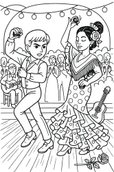 Flamenco Dance Couple On Stage