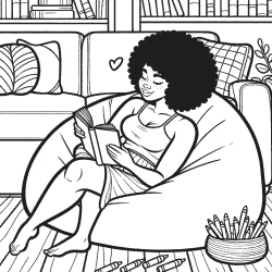 Relaxed Reading On A Beanbag